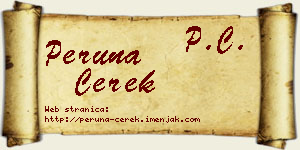 Peruna Čerek vizit kartica